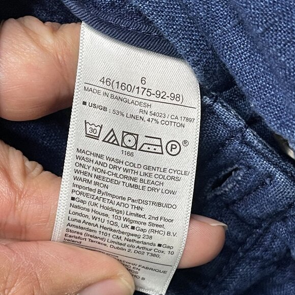 Banana Republic 6 Linen Cotton Blend Button Front Camp Romper - Picture 5 of 9